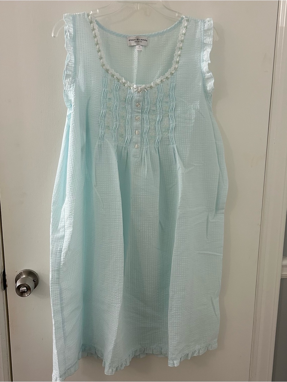Miss Elaine Pale Blue Sleeveless Nightgown